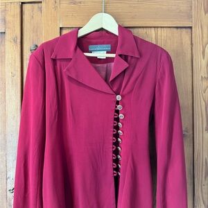 Beautiful, red designer jacket, barely worn